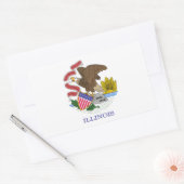 Illinois Flag Rechthoekige Sticker (Envelop)