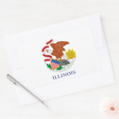 Illinois Flag Rechthoekige Sticker (Envelop)