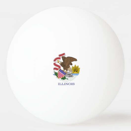 Illinois Flag Sierkussen Pingpongbal (Voorkant)