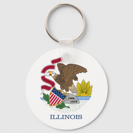 Illinois Flag Sleutelhanger (Voorkant)