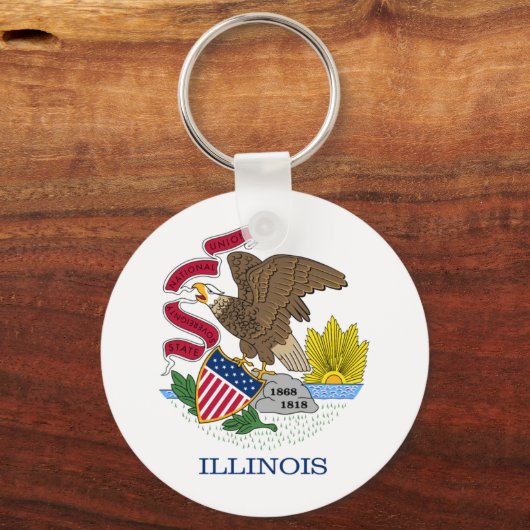 Illinois Flag Sleutelhanger (Voorkant)