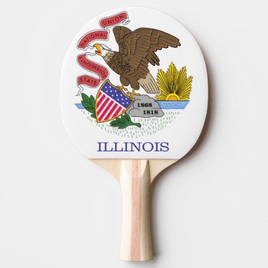 Illinois Flag Tafeltennisbatje (Voorkant)