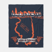 Illinois Fleece Blanket Deken (Voorkant)