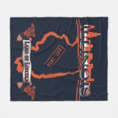 Illinois Fleece Blanket Deken (Voorkant (Horizontaal))