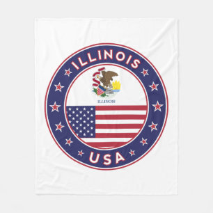 Illinois Fleece Deken