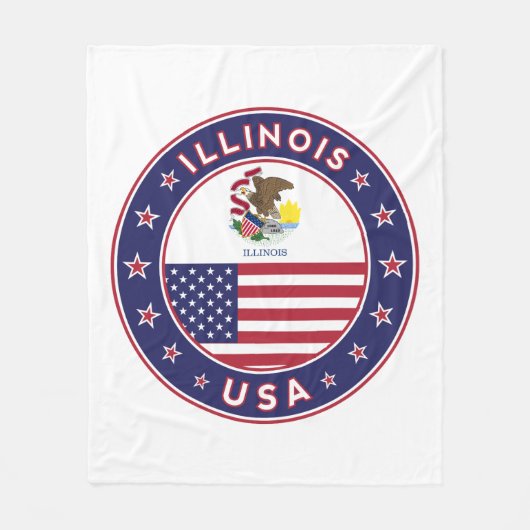 Illinois Fleece Deken (Voorkant)