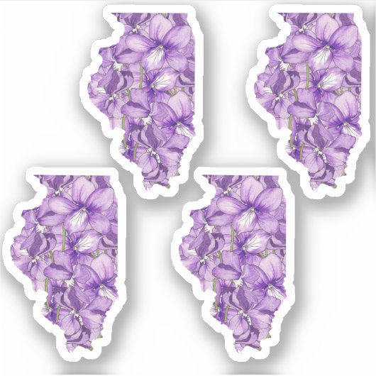 Illinois Flower Sticker (Voorkant)