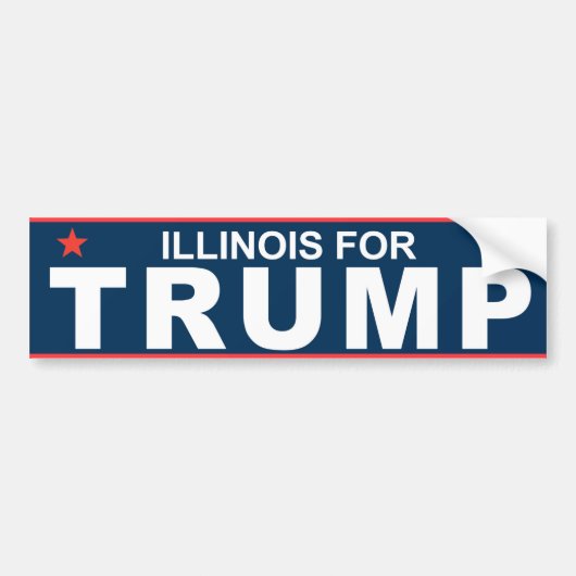 Illinois for Trump 2016 Bumpersticker (Voorkant)