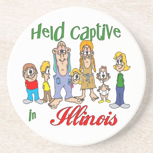 Illinois Funny Trailer Park Sandstone Onderzetter (Voorkant)