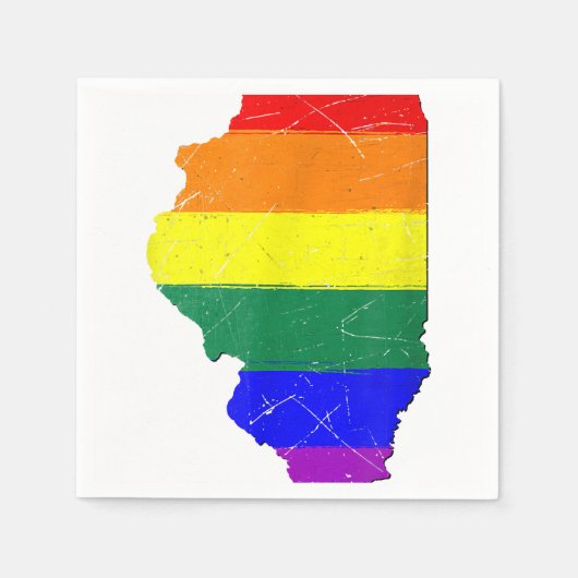 Illinois Gay Pride Vlag Servet (Voorkant)