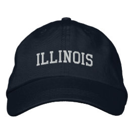 Illinois geborduurd verstelbaar Pet Navy Blue