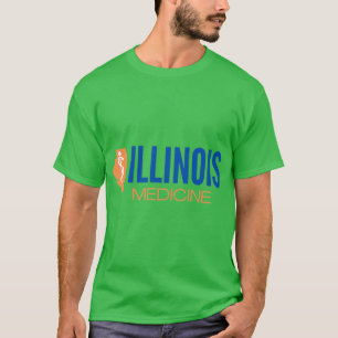 illinois geneeskunde in oranje en blauw t-shirt