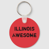 Illinois Geweldige Quote  Sleutelhanger (Achterkant)