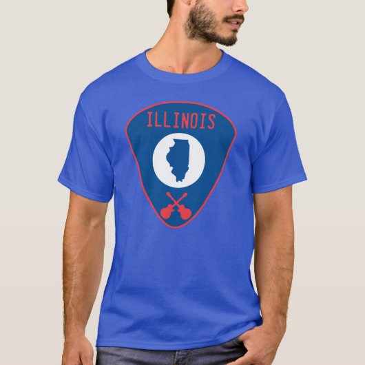 Illinois Gitaarplectrums T-shirt (Voorkant)