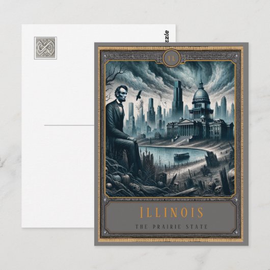 Illinois | Gotische kunst Briefkaart (Voorkant / Achterkant)