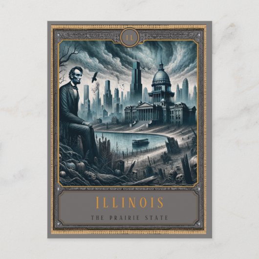 Illinois | Gotische kunst Briefkaart (Voorkant)