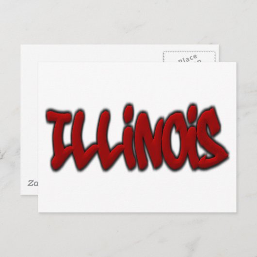 Illinois Graffiti Briefkaart (Voorkant / Achterkant)