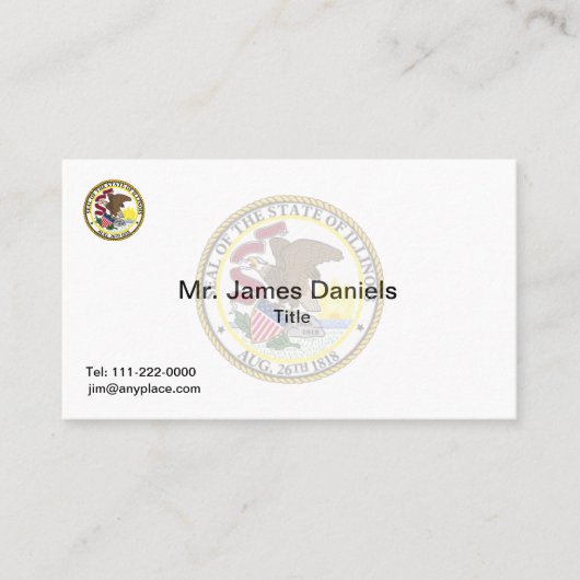 Illinois Great Seal Visitekaartje (Voorkant)