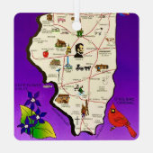  Illinois Groeten Metalen Ornament (Achterkant)