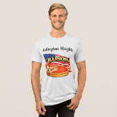 Illinois Heren Bella+Canvas Tri-Blend Shirt (Voorkant volledig)