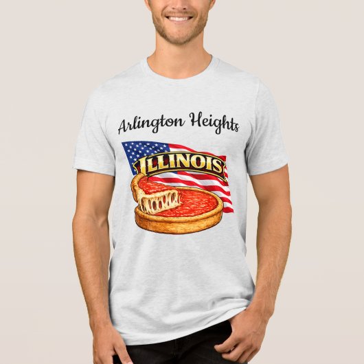 Illinois Heren Bella+Canvas Tri-Blend Shirt (Voorkant)