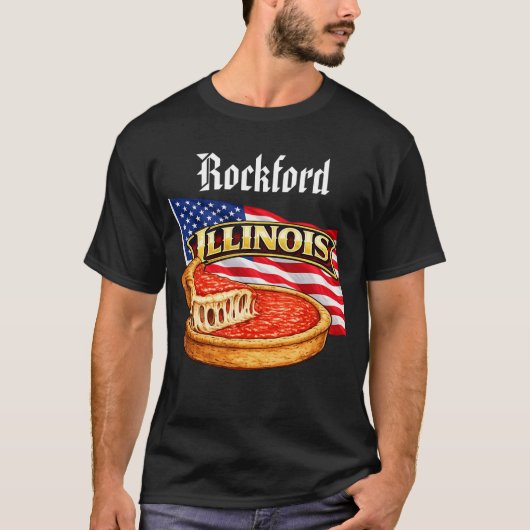 Illinois Heren Donker T-shirt (Voorkant)