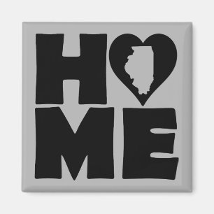 Illinois Home Heart State Koelkastmagneet Magneet