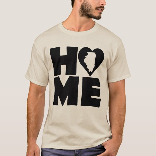 Illinois Home Heart State T-shirts (Voorkant)