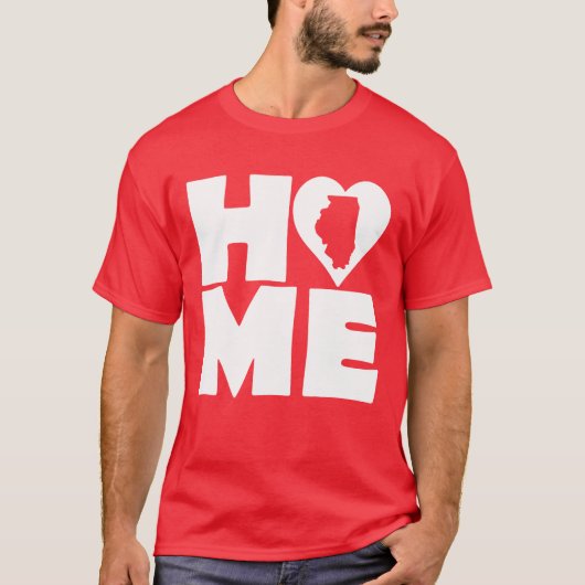 Illinois Home Heart State T-shirts (Voorkant)