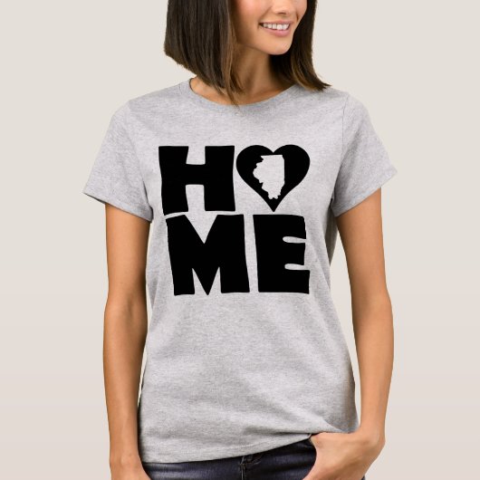 Illinois Home Heart State T-shirts (Voorkant)