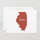 Illinois Home red Briefkaart (Voorkant / Achterkant)