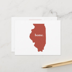 Illinois Home red Briefkaart