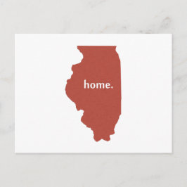 Illinois Home red Briefkaart