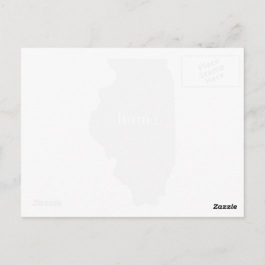 Illinois home silhouette state map briefkaart (Achterkant)
