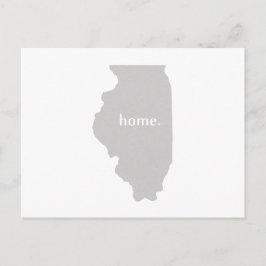 Illinois home silhouette state map briefkaart