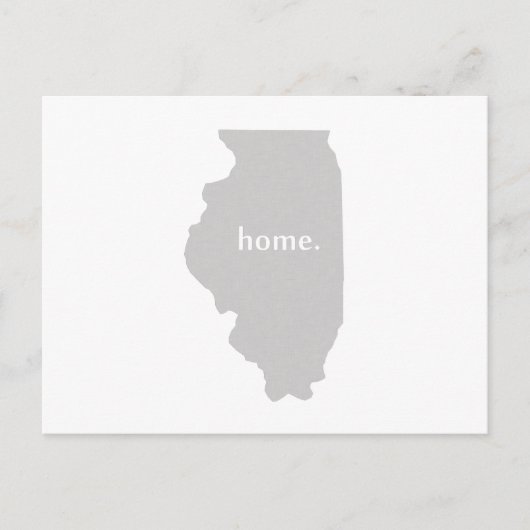 Illinois home silhouette state map briefkaart (Voorkant)