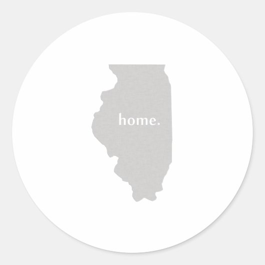 Illinois home silhouette state map ronde sticker (Voorkant)