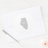 Illinois home silhouette state map ronde sticker (Envelop)