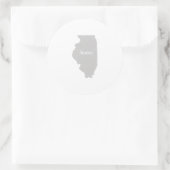 Illinois home silhouette state map ronde sticker (Tas)