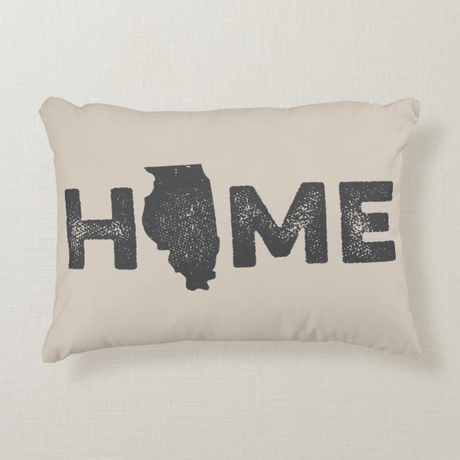 Illinois Home State Love Pillow Accent Kussen (Voorkant)