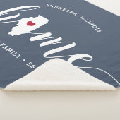 Illinois Home State Personalized Sherpa Deken (3/4)
