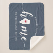 Illinois Home State Personalized Sherpa Deken (Voorkant)