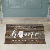 Illinois Home State Personalized Wood Kijk uit Deurmat