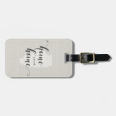 Illinois - Home Sweet Home Burlap-look Bagagelabel (Voorkant horizontaal)