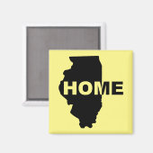 Illinois Home weg van Home Fridge Magnet (Voorkant / Achterkant)