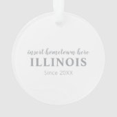 Illinois Hometown Personalized Ornament (achterkant)