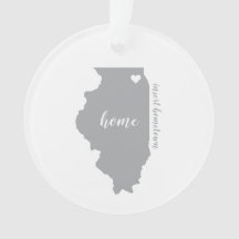 Illinois Hometown Personalized Ornament