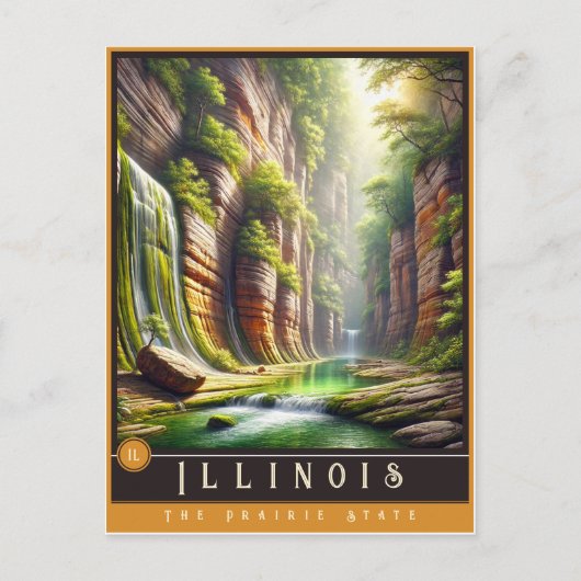 Illinois | hyperrealistisch Briefkaart (Voorkant)