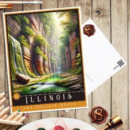 Illinois | hyperrealistisch Briefkaart