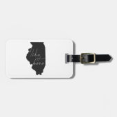 Illinois, ik vind het hier leuk, State Silhouette  Bagagelabel (Voorkant horizontaal)